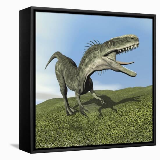 Monolophosaurus Dinosaur-null-Framed Stretched Canvas