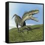 Monolophosaurus Dinosaur-null-Framed Stretched Canvas