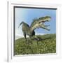 Monolophosaurus Dinosaur-null-Framed Art Print