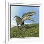 Monolophosaurus Dinosaur-null-Framed Art Print