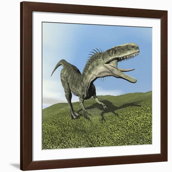 Monolophosaurus Dinosaur-null-Framed Art Print