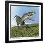 Monolophosaurus Dinosaur-null-Framed Art Print