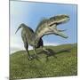 Monolophosaurus Dinosaur-null-Mounted Art Print