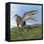 Monolophosaurus Dinosaur-null-Framed Stretched Canvas