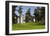 Monolophosaurus Running across a Grassy Field-null-Framed Art Print