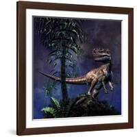 Monolophosaurus Was a Theropod Dinosaur from the Middle Jurassic Period-null-Framed Art Print