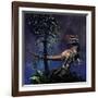 Monolophosaurus Was a Theropod Dinosaur from the Middle Jurassic Period-null-Framed Art Print