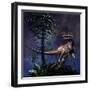 Monolophosaurus Was a Theropod Dinosaur from the Middle Jurassic Period-null-Framed Art Print