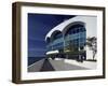 Monona Terrace, Lake Monona, Madison, WI-Walter Bibikow-Framed Photographic Print