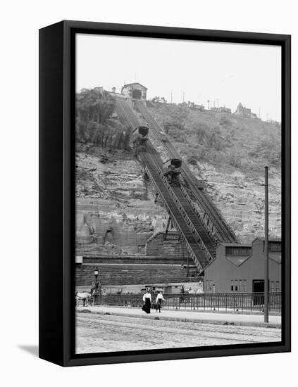 Monongahela Incline, Pittsburg, Pa.-null-Framed Stretched Canvas