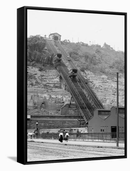 Monongahela Incline, Pittsburg, Pa.-null-Framed Stretched Canvas