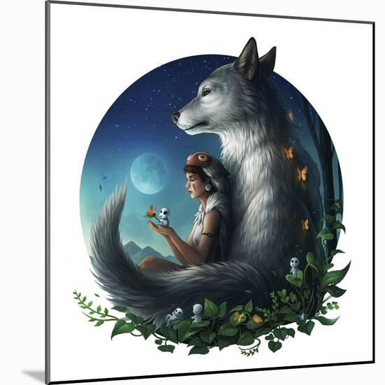 Mononoke Safe-JoJoesArt-Mounted Giclee Print