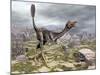 Mononykus Dinosaur Eating a Lizard Gecko-Stocktrek Images-Mounted Art Print