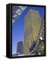 Monorail and Veer Towers at Citycenter, Las Vegas, Nevada, United States of America, North America-Richard Cummins-Framed Stretched Canvas