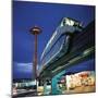 Monorail at Century 21, Seattle World's Fair. Space Needle in Background-Ralph Crane-Mounted Premium Photographic Print