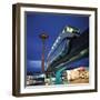 Monorail at Century 21, Seattle World's Fair. Space Needle in Background-Ralph Crane-Framed Photographic Print