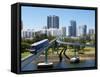 Monorail by Jupiter's Casino, Broadbeach, Gold Coast, Queensland, Australia-David Wall-Framed Stretched Canvas