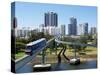 Monorail by Jupiter's Casino, Broadbeach, Gold Coast, Queensland, Australia-David Wall-Stretched Canvas