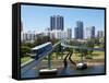 Monorail by Jupiter's Casino, Broadbeach, Gold Coast, Queensland, Australia-David Wall-Framed Stretched Canvas