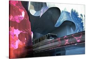 Monorail, Experience Music Project, Designed Frank Gehry, Seattle, Washington, USA-Charles Sleicher-Stretched Canvas