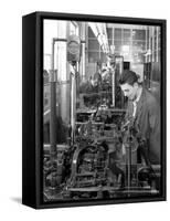 Monotype Casting Machine at a Printing Company, Mexborough, South Yorkshire, 1959-Michael Walters-Framed Stretched Canvas