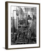 Monotype Casting Machine at a Printing Company, Mexborough, South Yorkshire, 1959-Michael Walters-Framed Photographic Print