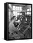 Monotype Keyboards in Operation at a Printing Company, Mexborough, South Yorkshire, 1959-Michael Walters-Framed Stretched Canvas