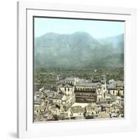 Monreale (Sicily, Italy), Overview with the Cathedral, Circa 1860-Leon, Levy et Fils-Framed Photographic Print