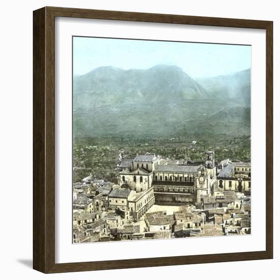 Monreale (Sicily, Italy), Overview with the Cathedral, Circa 1860-Leon, Levy et Fils-Framed Photographic Print