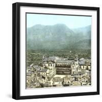 Monreale (Sicily, Italy), Overview with the Cathedral, Circa 1860-Leon, Levy et Fils-Framed Photographic Print