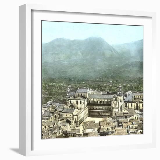 Monreale (Sicily, Italy), Overview with the Cathedral, Circa 1860-Leon, Levy et Fils-Framed Photographic Print