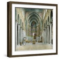 Monreale (Sicily), the Duomo, the Central Nave-Leon, Levy et Fils-Framed Photographic Print