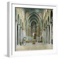 Monreale (Sicily), the Duomo, the Central Nave-Leon, Levy et Fils-Framed Photographic Print