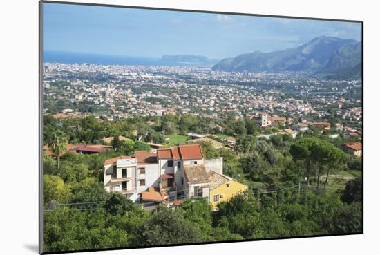 Monreale view from Monreale Cathedral, Monreale, Sicily, Italy, Europe-Marco Simoni-Mounted Photographic Print