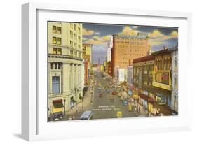 Monroe Avenue, Grand Rapids, Michigan-null-Framed Art Print