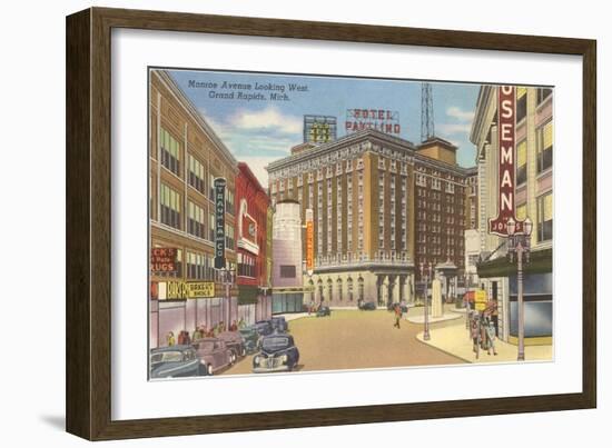 Monroe Avenue, Grand Rapids, Michigan-null-Framed Art Print