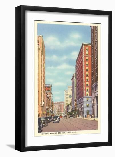 Monroe Avenue, Grand Rapids, Michigan-null-Framed Art Print