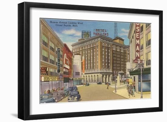 Monroe Avenue, Grand Rapids, Michigan-null-Framed Art Print