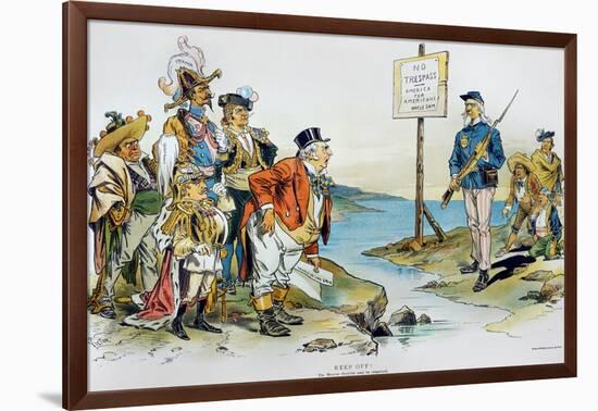 Monroe Doctrine,1896-Victor Gillam-Framed Giclee Print