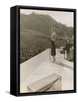 Monroe in Korea Performing-null-Framed Stretched Canvas