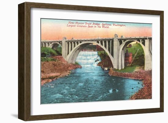 Monroe Street Bridge, Spokane, Washington-null-Framed Art Print