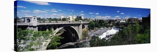 Monroe Street Bridge with City in the Background, Spokane, Washington State, USA-null-Stretched Canvas