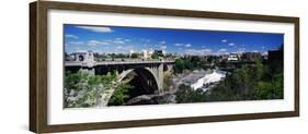 Monroe Street Bridge with City in the Background, Spokane, Washington State, USA-null-Framed Photographic Print