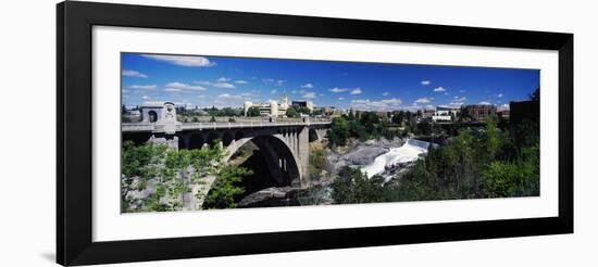 Monroe Street Bridge with City in the Background, Spokane, Washington State, USA-null-Framed Photographic Print