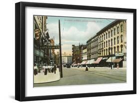 Monroe Street, Grand Rapids, Michigan-null-Framed Art Print