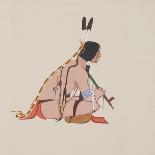 Kiowa Squaw, C.1934 (Watercolor)-Monroe Tsatoke-Mounted Giclee Print