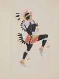 Comanche Chief, C.1934 (Watercolor)-Monroe Tsatoke-Mounted Giclee Print