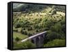 Monsal Head Viaduct, White Peak, Peak District National Park, Derbyshire, England, UK-White Gary-Framed Stretched Canvas