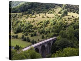 Monsal Head Viaduct, White Peak, Peak District National Park, Derbyshire, England, UK-White Gary-Stretched Canvas