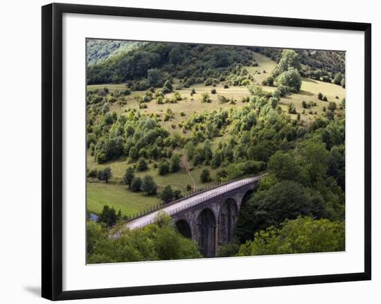 Monsal Head Viaduct, White Peak, Peak District National Park, Derbyshire, England, UK-White Gary-Framed Photographic Print